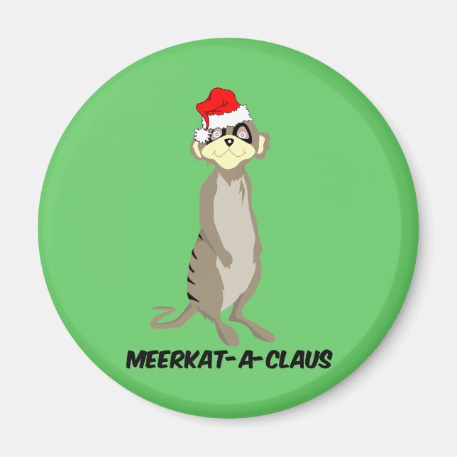 Aimant Meerkat de Noël (Devant)
