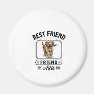 Aimant Meilleur ami Alfie Conception amateur de chien vin