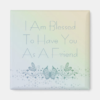 Aimant Meilleur Ami Beau Papillon Vert Bleu