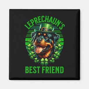 Aimant Meilleur ami du Leprechaun Chien Rottweiler St Pat