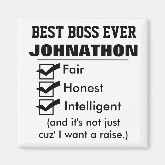 Aimant Meilleur Boss Drôle (Devant)