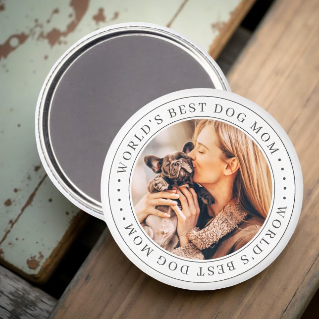 Aimant Meilleur Chien au monde maman classique Photo simp (Créateur téléchargé)