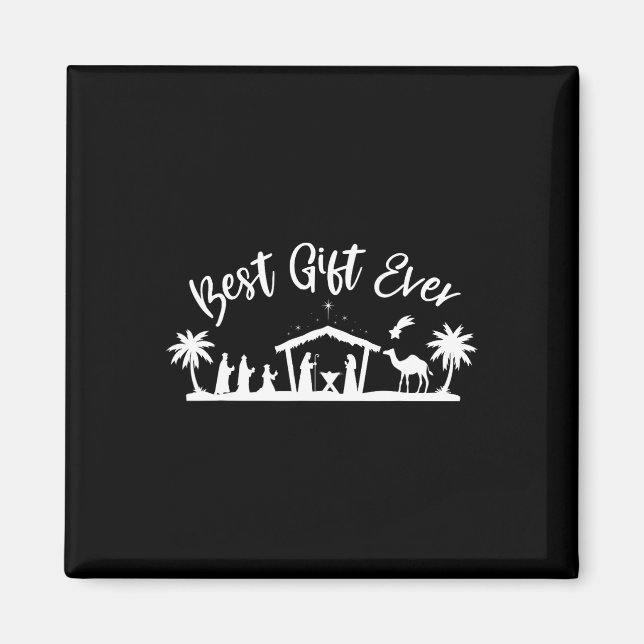 Aimant Meilleur Cool de Noël Jésus scène de la Nativité C (Devant)