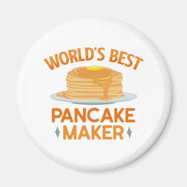 Aimant Meilleur créateur de crêpes au monde (Devant)