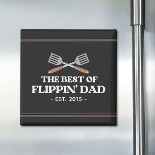 Aimant Meilleur Flippin Papa Spatula Funny Retro
