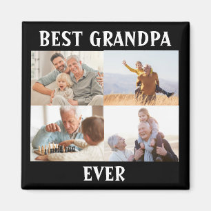 Aimant Meilleur Grand-Père Ever 4 Collage de photos Créez