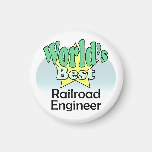 Aimant Meilleur ingénieur ferroviaire au monde (Devant)
