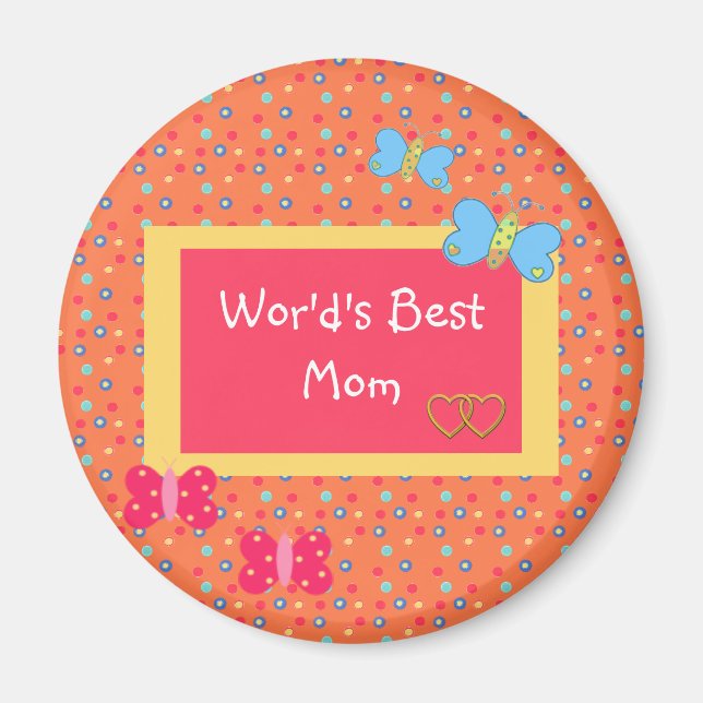 Aimant Meilleur Modèle d'aimant maman du monde (Devant)