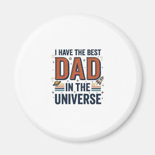 Aimant Meilleur papa de l'univers conception vectorielle