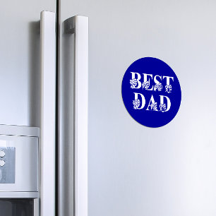 Aimant Meilleur papa, Drapeau White Text