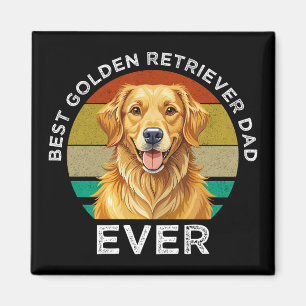 Aimant Meilleur Papa Golden Retriever de tous les temps