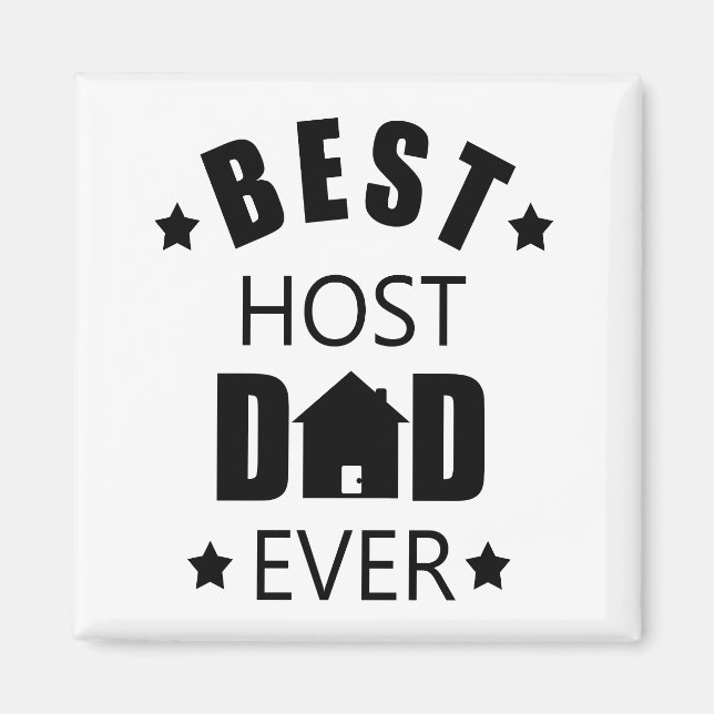 Aimant Meilleur papa hôte jamais heureux fête des pères i (Devant)