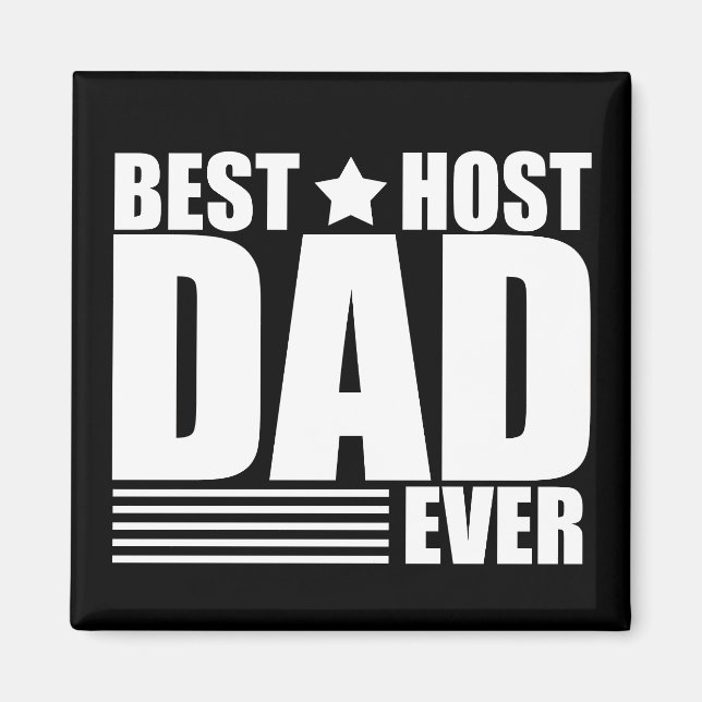 Aimant Meilleur papa hôte jamais heureux fête des pères i (Devant)