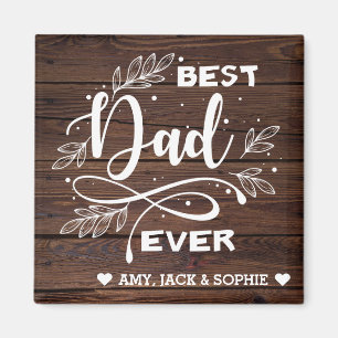 Aimant Meilleur Papa Jamais Custom Modern Script Magnat