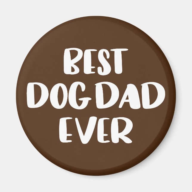 Aimant Meilleur père de chien jamais (Devant)