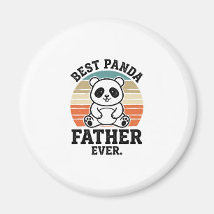 Aimant Meilleur père panda jamais conception de t-shirt v