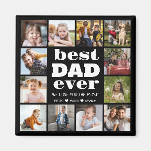 Aimant Meilleur photo DAD Ever 12 Collage