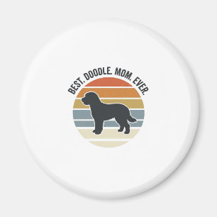 Aimant Meilleure maman doodle vintage design de maman de