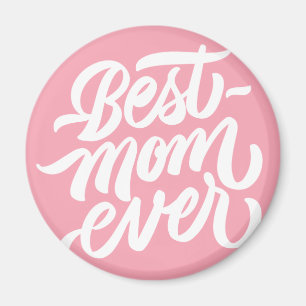 Aimant Meilleure maman jamais manuscrite Typographie de s