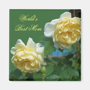 Aimant Meilleure maman Jaune Roses Fleur Magazine Photo