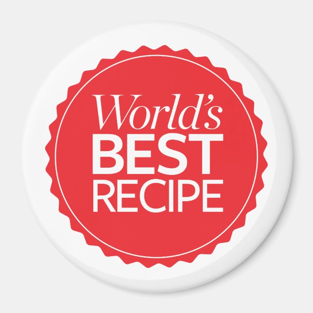 Aimant Meilleure recette du monde (Devant)