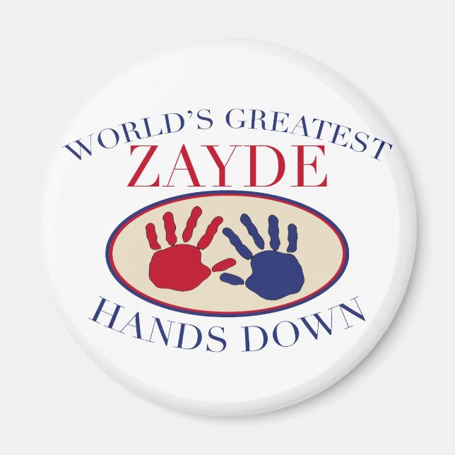 Aimant Meilleures mains Zayde vers le bas (Devant)