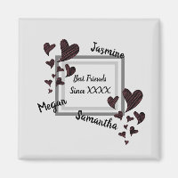 Meilleurs amis Bright Red Heart Long amitié