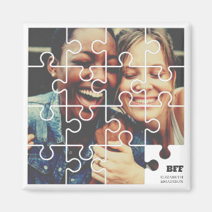 Aimant Meilleurs amis Forever Moderne Puzzle Cadeau