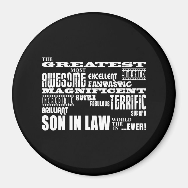 Aimant Meilleurs Fils en Droit Anniversaire & Mariage (Devant)