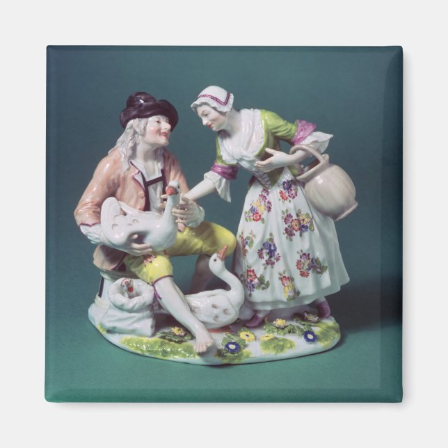 Aimant Meissen figure d'un vendeur de volaille, c.1750 (Devant)