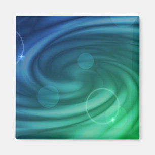 Aimant Mélange De Couleurs Bleu Et Vert Doux Vortex