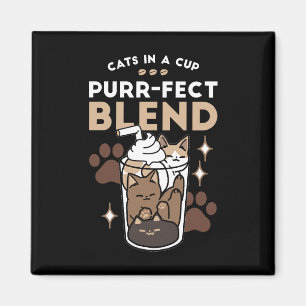 Aimant Mélange Purr-Fect : Conception de café pour le caf