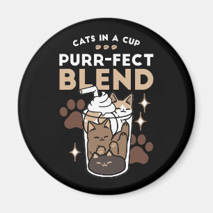 Aimant Mélange Purr-Fect : Conception de café pour le caf