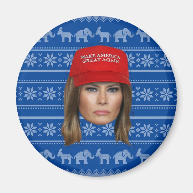 Aimant Melania Trump MAGA Noël (Devant)