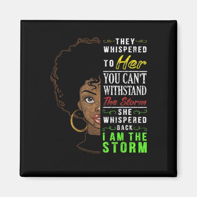 Aimant Melanin Femmes African American Pride Histoire noi (Devant)