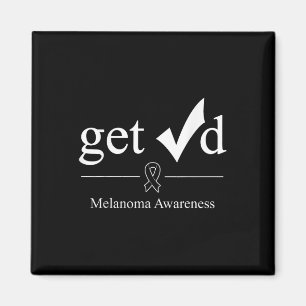 Aimant Melanoma Black Awareness Ribbon Tee Get Checked