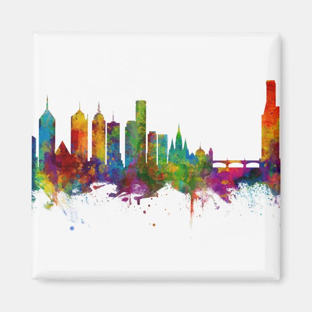 Aimant Melbourne Australie Skyline (Devant)