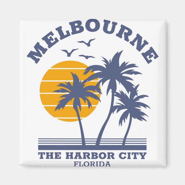 Aimant Melbourne Floride The Harbour City (Devant)