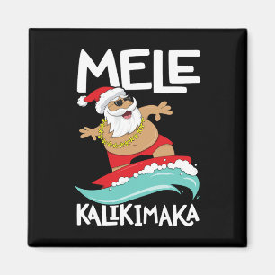 Aimant Mele Kalikimaka Hawaiian Christmas Hawaii Surfing
