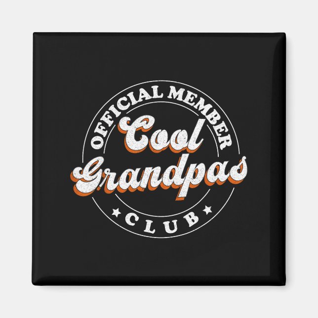 Aimant Member Cool Grandpas Club For New Grandfather  (Devant)