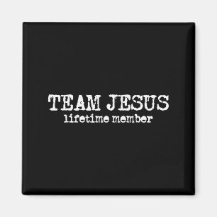 Aimant Membre Équipe Jésus Minimaliste Foi Bible Chrétien