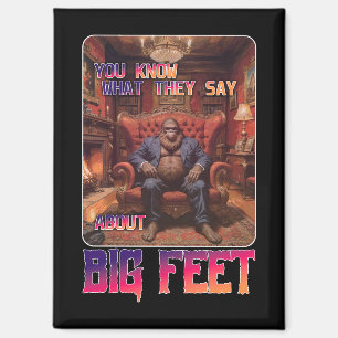 Aimant Mème de pieds Bigfoot amusant