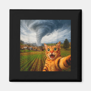 Aimant Mème de Tornade de Selfie de Chat Drôle