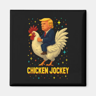 Aimant Mème drôle de Chicken Jockey Trump 2