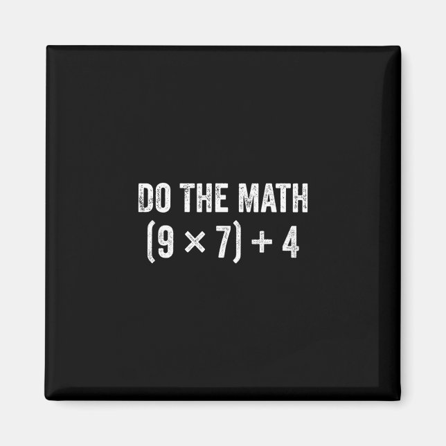 Aimant Mème drôle fais les maths 67  (Devant)