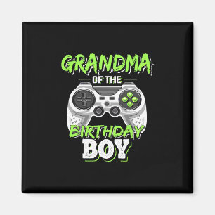 Aimant Mémé du garçon d'anniversaire jeu vidéo correspond