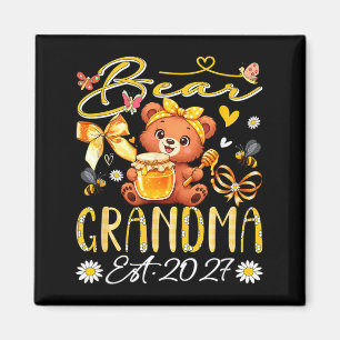 Aimant Mémé Est 2027 Nœud Papillon Floral Fête Des Mères