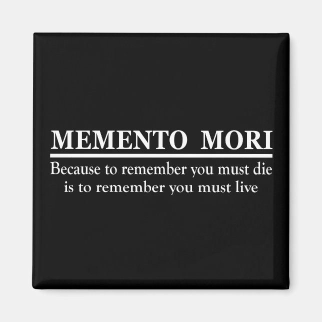 Aimant Memento mori (Devant)