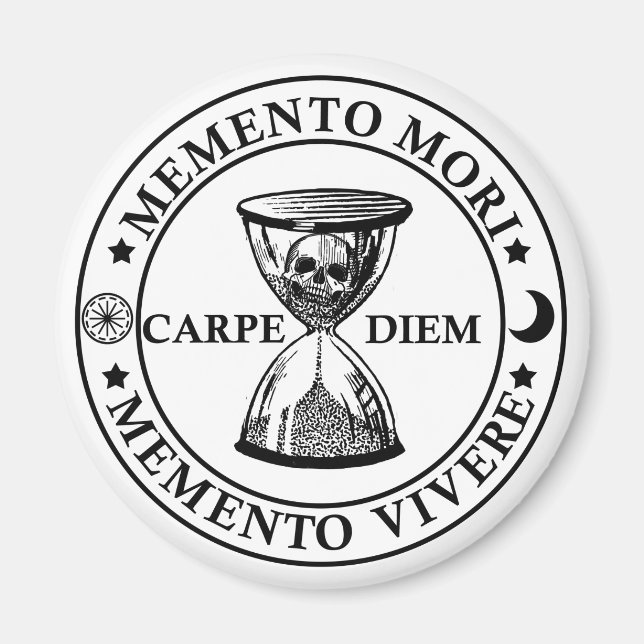 Aimant Memento mori memento vivere (Devant)