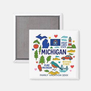 Aimant Mémoire de Voyage sur Mesure pour Famille dans le
